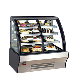 Café Coffee Shop Glass Display Bakery Cake Refrigerated Vending Merchandiser